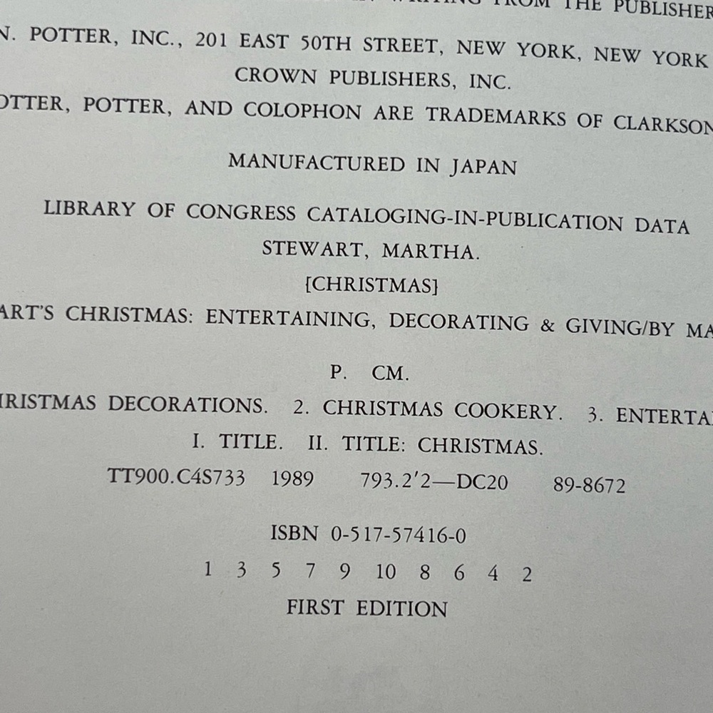 Martha Stewart’s Christmas 1st Edition Holiday Entertaining 1989 - Picture 5 of 9